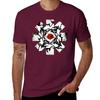 Red Rose On Center T-Shirt Tops Aesthetic Clothing Big and Tall T Shirts for Men