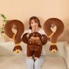 Cartoon Muscular Dachshund Plush Toy Question Mark Neck Pillow Doll Children's Sleeping Soothing Pillow Rag Doll Dog