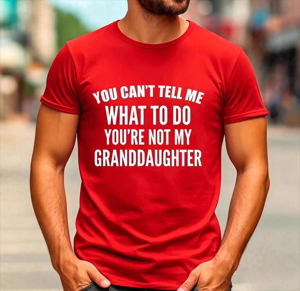 T-shirts Unisexes Coton T-shirt Unisexe Pour Unisexe Coupe Ajustée T-shirt Drôle Grand-père T-shirt Tu Ne Peux Pas Me Dire Quoi Faire Cadeau