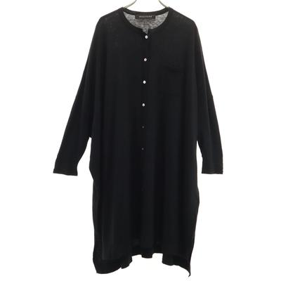 Mizuiro Ind Long Sleeve Long Knit Cardigan Black Women Used