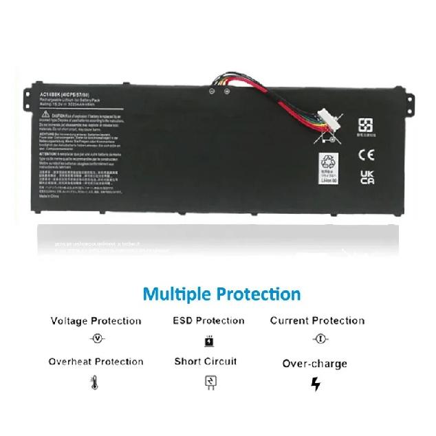 SKOWER AC14B8K Battery for Acer Nitro 5 AN515 AN515-52 AN515-53 Aspire R3-131T ES1-111 V3-111 AC14B3K AC14B7K AP14B8K AC14B18K