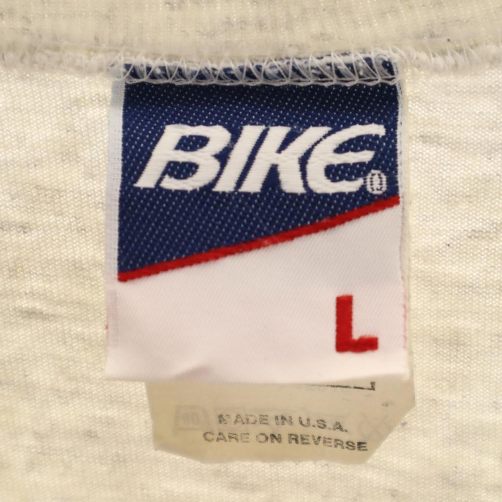 BIKE 90s Made in USA Old BALL'N Short sleeve T-shirt L gray basketball Men's Used