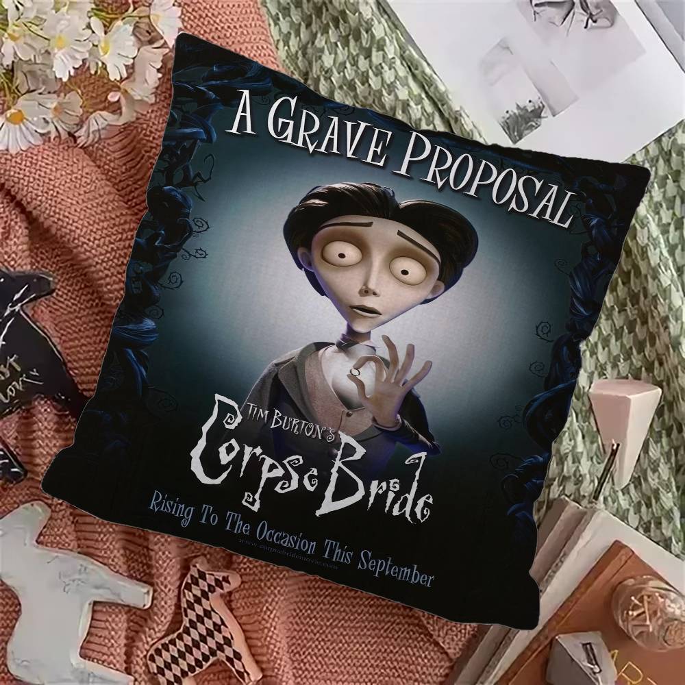 C-Corpse Bride Personalized Pillow Cover Kids Bedroom Wild Party Decor Pillowcase Kid Birthday Shower Gift