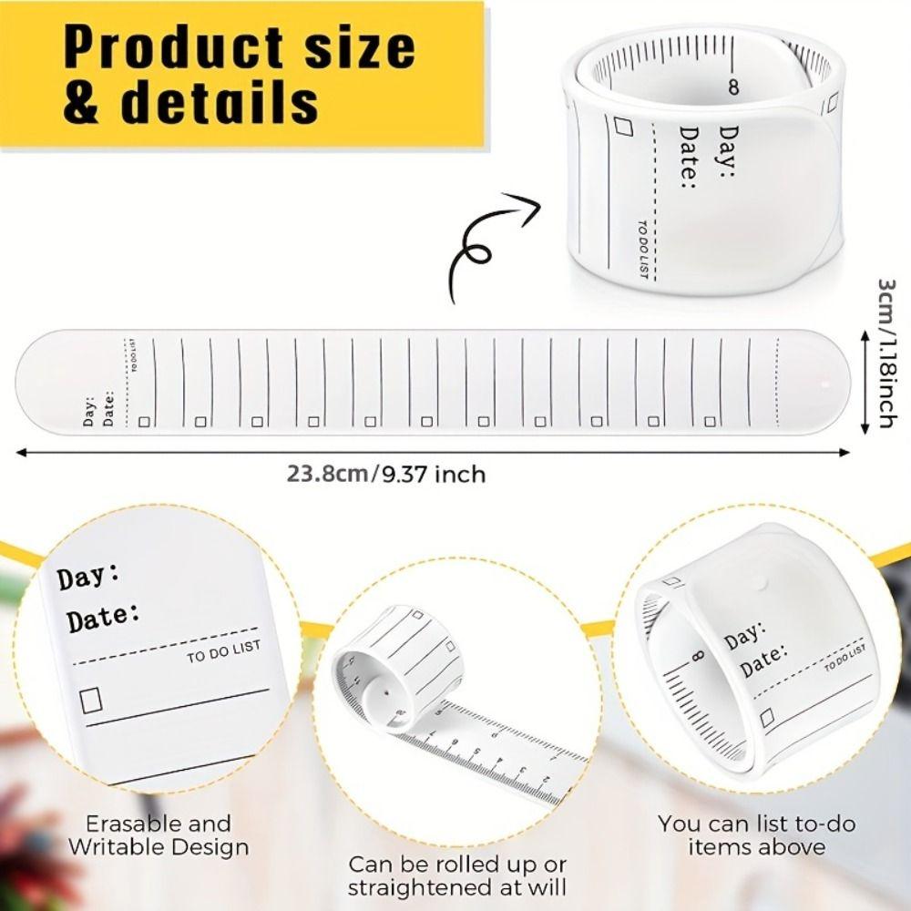 Reusable Memo Pad Planner Memo Slap Bracelets Colorful Planner Note Study Task