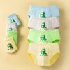 4 PCS Children Boys Briefs Underwear Cute Cartoon Print Panties Skin‑Friendly Cotton Breathable Kids Triangle Underpants