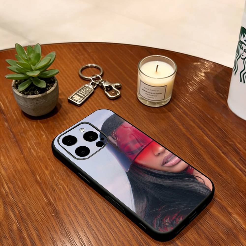 Nicki Minaj Singer Phone Case For iPhone 17, 16,15,14,13,12,11 Plus,Pro Max, Others Soft Silicone Black Cover