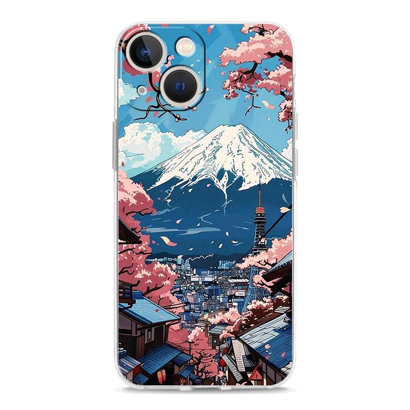 Phone Case For iPhone 17 Cases iPhone Air 16 15 12 13 14 Pro Max 7 8 Plus 16Pro iPhone11 Cover Landscape Japan Scenery