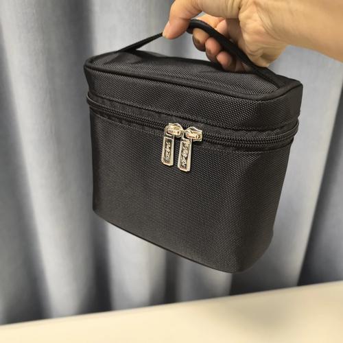 Lipstick Organizer 2025 New Portable Black Makeup Bag for 30-40 Cosmetics