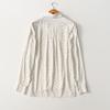 Trade Original Order Elegant Polka-Dot Loose-Fitting Long Sleeves Cotton Silk Shirt Artificial Cotton Tops Summer Thin Plus Size Women's Clothing