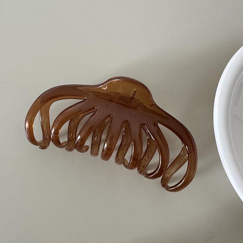 

Large Transparent Chrysanthemum Hair Claw Clip for Thick Hair - Simple, Versatile Shark Clip for Stylish Hair