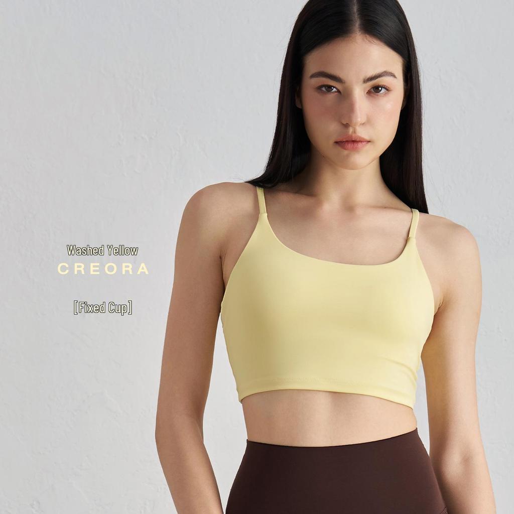 NULS Double-Sided Brocade Women's Sports Bra - Padded Naked Feel Vest for Yoga & Running Fitness