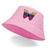 Bucket Hat With Venezuela Flag Butterfly Print , Patriotic Fisherman Cap Fit Beach Unisex Fishing Hat