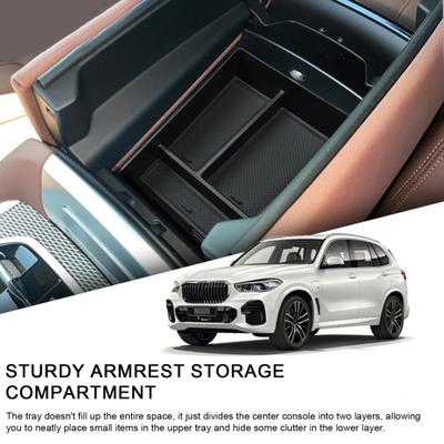 Mittelkonsolen-Organizer-Ablagefach, Armlehnen-Aufbewahrungsbox, einfach zu installierende Armlehnen-Sekundäraufbewahrungsbox für BMW X5/X6/X7(2019-2022)