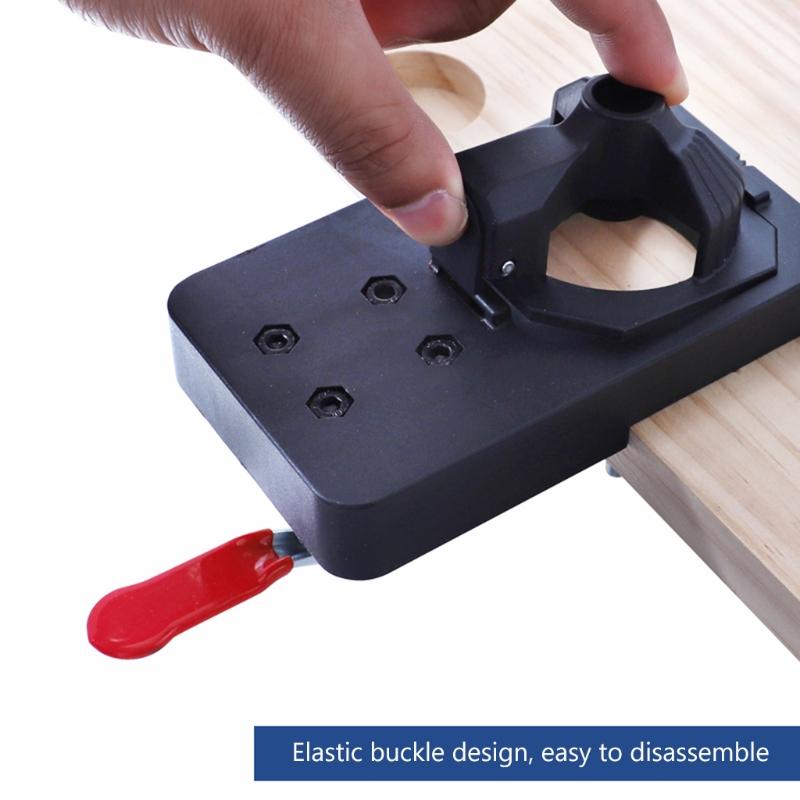 Multifunctional 35mm Woodworking Hinge Hole Opener Boring Jig Drilling Guide Locator Fixture Template for Door Cabinets
