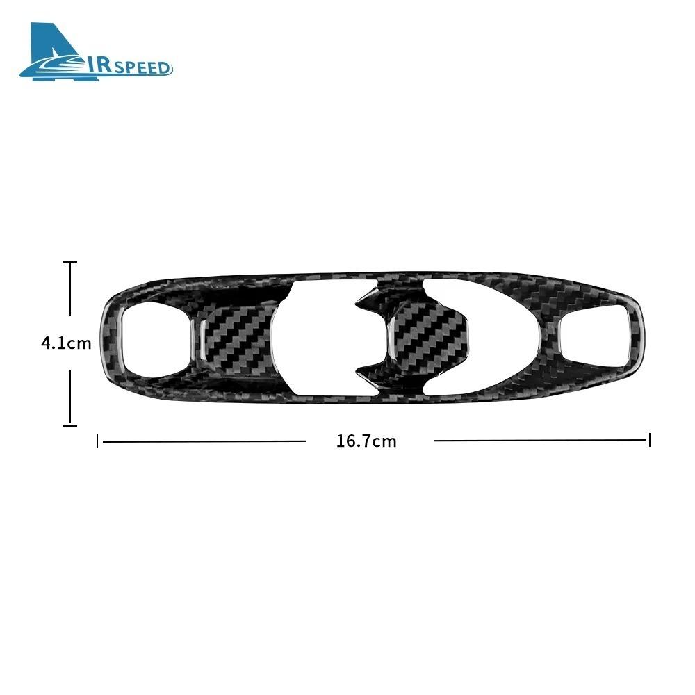 For Chevrolet Corvette C8 2020 2021 2022 2023 Real Hard Carbon Fiber Car Console Gear Shift Button Sticker Accessories