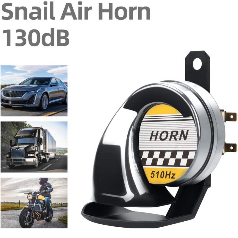 Bocina Universal en forma de caracol de 12v, bocina de aire eléctrica resistente al agua de tono alto de 130db, accesorios modificados