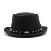 Wind Small Round Hat Hat Rivet Woolen Hat Men And Women Outdoor Travel Mountaineering Tibetan Top Hat