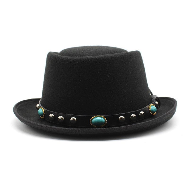 Wind Small Round Hat Hat Rivet Woolen Hat Men And Women Outdoor Travel Mountaineering Tibetan Top Hat
