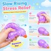 Duck Squeeze Toy Simulation Bao Stress Relief Fidget Toy with Beads Sparkles Soft Squishy Sensory Decompression Accessory