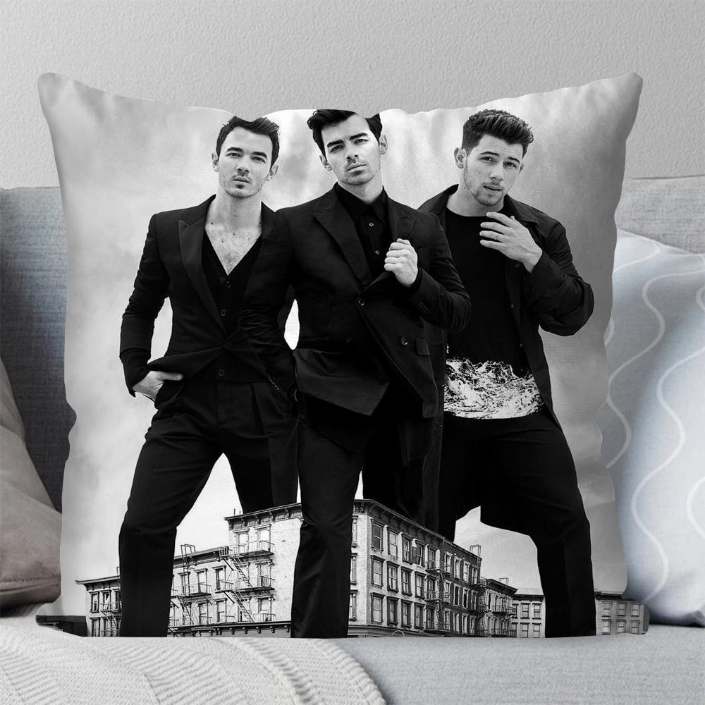 

Band J-JONAS B-BROTHERS Pillow Case Square Pillow Bedroom Sofa Leisure Comfort Cushion Car Living Room Home Decoration 40X40 24x24Inch