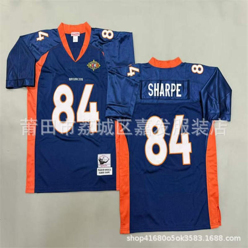 Denver Broncos Retro Football Jersey Mens Cotton Training Shirt NFL Style Rugby Sportswear