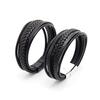 Multi-layered Hand-Woven Bracelet for Men: European and American-Style Leather Cord Magnetic Clasp Vintage Bracelet