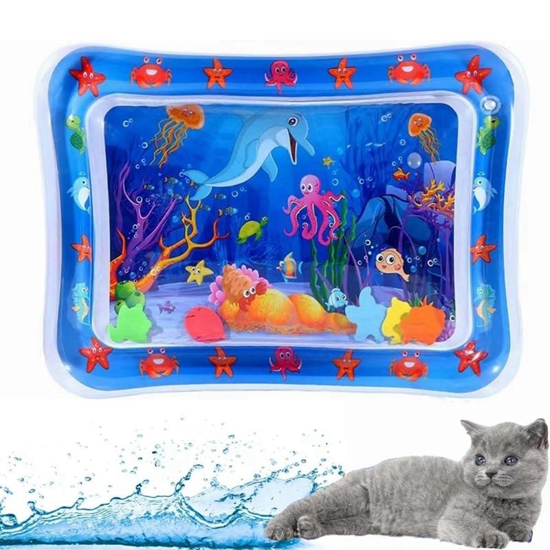 Covoraș de joacă cu apă pentru bebeluși Pernă gonflabilă din PVC pentru sugari, timp pentru burtă, pernă de apă pentru copii mici, jucării pentru activități de dezvoltare pentru educație timpurie