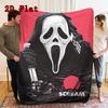 Scream 2D Flat Pattern Flannel Blanket High quality All Seasons Warmth and Comfort Perfect for Christmas Gifts.SMT0917373