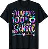 Happy 100th Day Of School Tie Dye Rainbow 100 Days Smarter T-Shirt