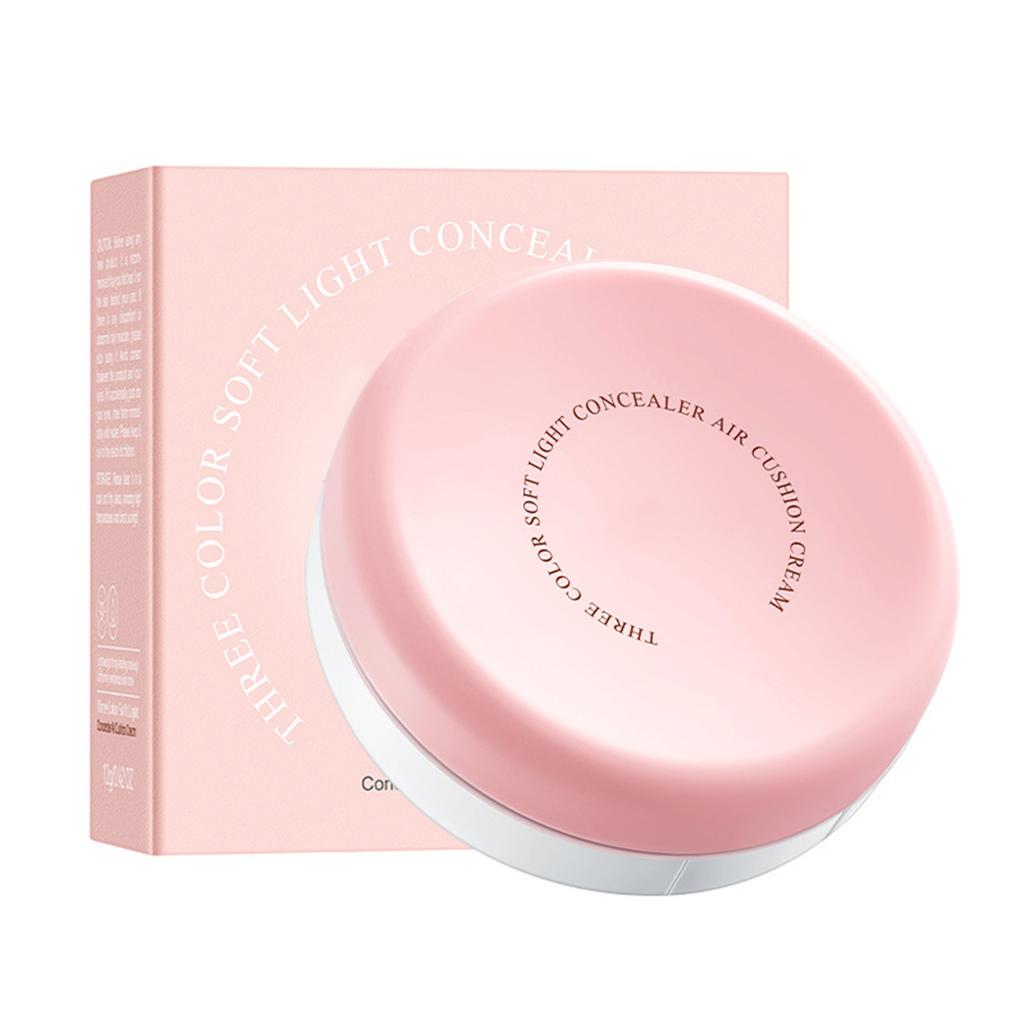 1Pc Long-Lasting Foundation & Concealer 2-in-1 Cushion, Even Complexion, 24H Wear-Resistant, Portable Pressed Powder
