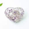 Piatto a Cuore in Resina con Riempimento di Cristallo Naturale per Arredamento Casa e Regalo