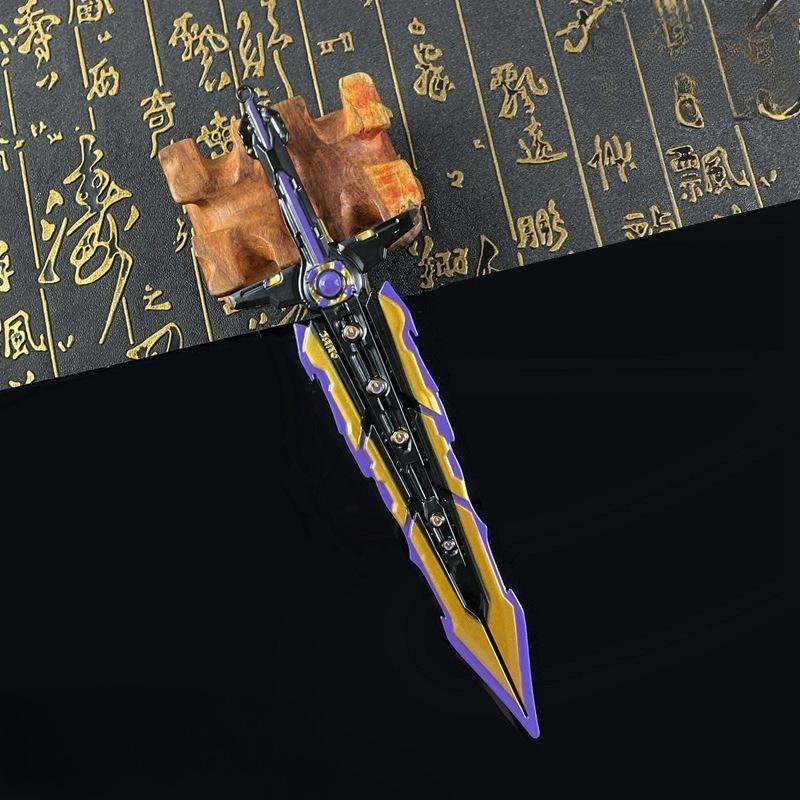 22cm/8.66in Valorant Knife Samurai Sword Weapons Model Game Peripherals Metal Props Boyfriend Gift Cosplay Outdoor Toy Ornaments