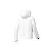 Fila Solid Color Letter Logo Printed Hooded Goose Down Sports Warm Windproof Down Jacket Women Outerwear White-Jade A11W246909F-WT