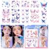 Glitter Butterfly Tattoo Sticker Cartoon Fake Tattoos Cute Children's Arm Sticker  Female