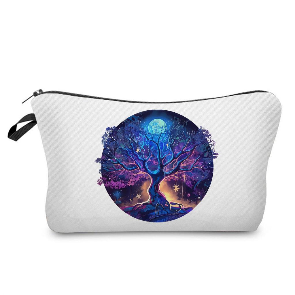 Women Tree of Life Print Cosmetic Bag Toiletries Organize Travel Storage Case 6854 KTB