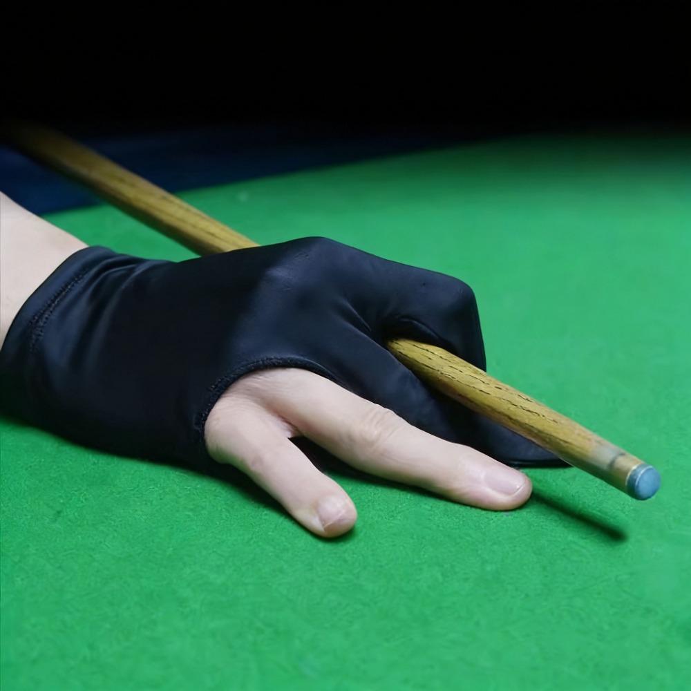 Breathable Open Finger Billiard Gloves Soft Lightweight for Snooker Pool Training