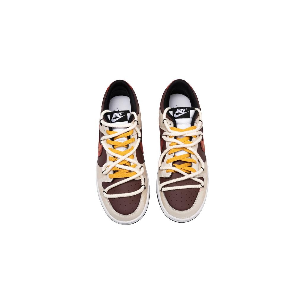 Nike Dunk Slip Resistant Abrasion Resistant Low top Skateboard Shoes Unisex Red Brown DD1391-100(Team348-)