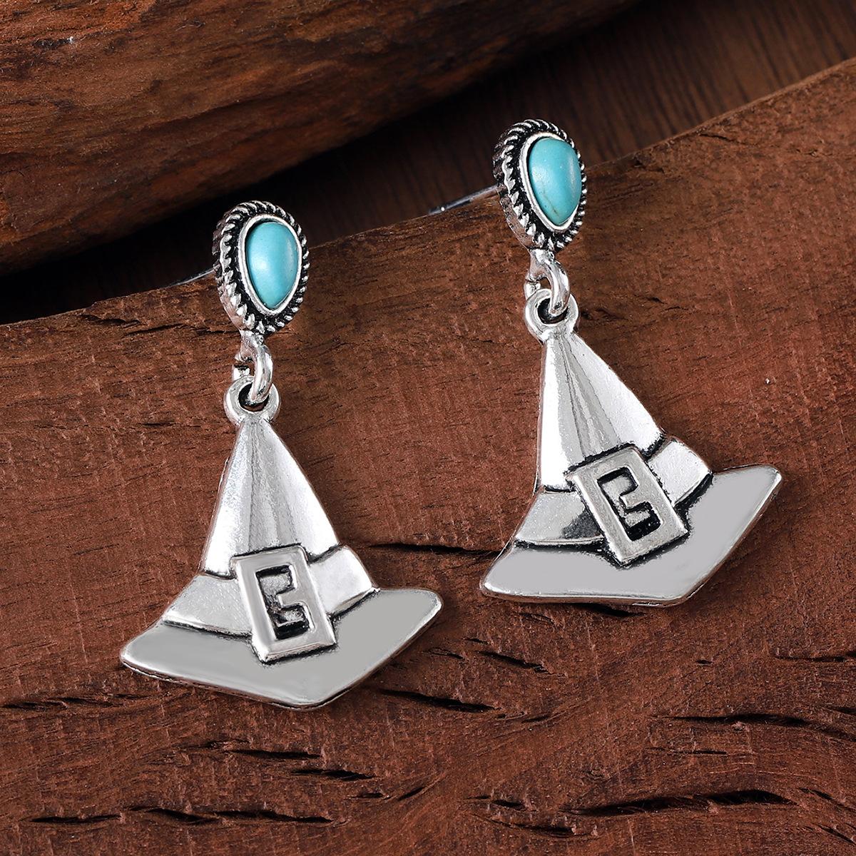 

Halloween Ghost Imp Skull Magic Hat Hip Hop Punk Style Earrings