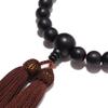 Nenjudo Made in Japan Ebony, Red Tiger's Eye Stone, Silk Tassel, Prayer Beads Bag Included. Handmade Men's Prayer Beads. Suitable for All Sects. Made
