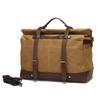 Large Capacity Men's Portable Travel Bag Outdoor Waterproof Luggage Bag Oil Wax Canvas with Crazy Horse Cowhide Crossbody Bag