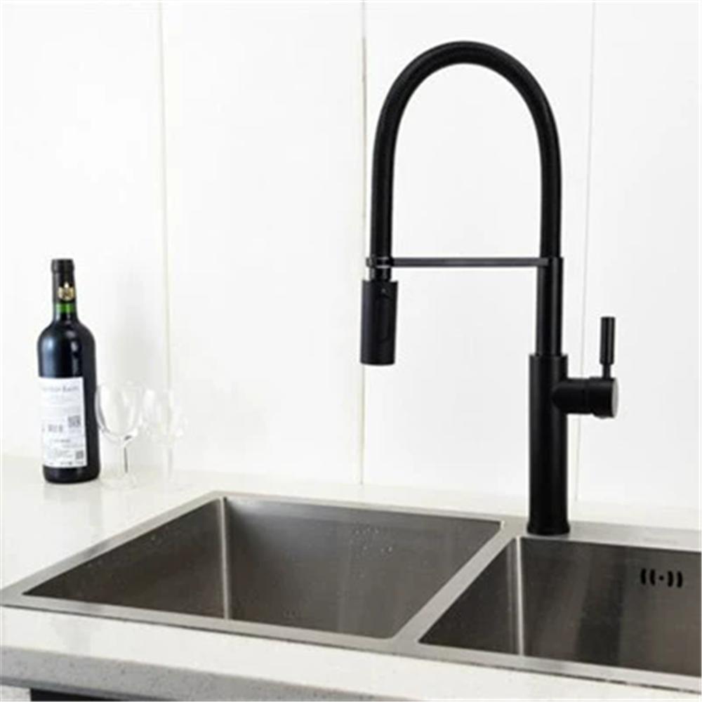 Tuqiu Pull out Kitchen faucet Brushed Gold kitchen sink Mixer tap Total Brass kitchen faucet vanity water tap faucet sink faucet