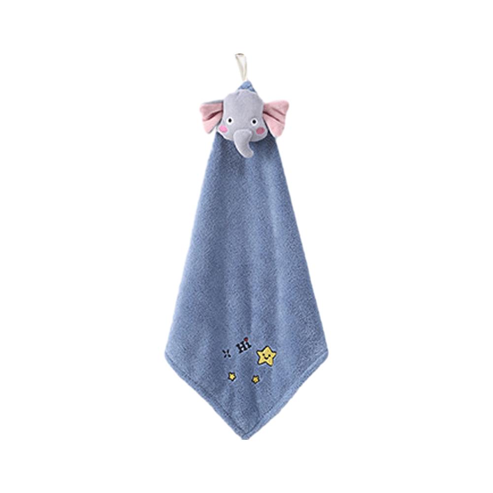 

Коралловый плюш, бытовая подвесная детская милая мультяшная игрушка, толстая, мягкая, впитывающая воду, и маленькая квадратная салфетка S синий