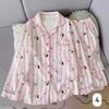 Women's Cloud Cotton Long Sleeve Pajamas - Sweet Cartoon Design for Spring & Autumn, Versatile for Home or Out