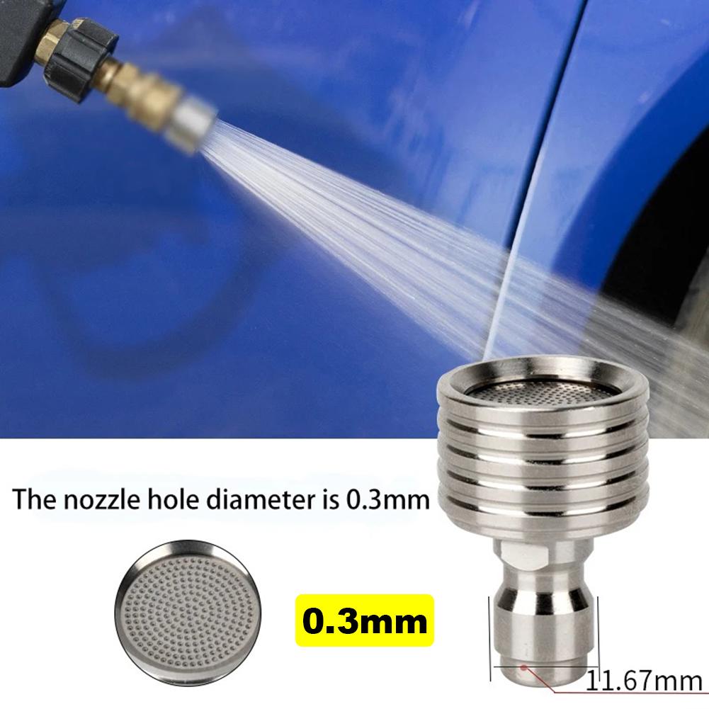 High Pressure Water Gun Interface Washing Nozzle Stainless Steel Shower Blades 1/4 Quick Connect Wash Cars Garden Urban Tool