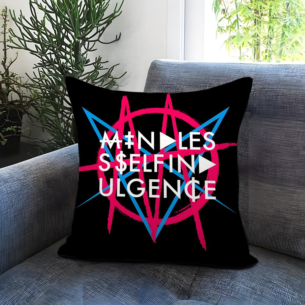 POPULAR Mindless Self Indulgencee Cushion Cover Comfortable Reversible Pillow Cover Ideal for Car Sofa Bedroom & Beyond