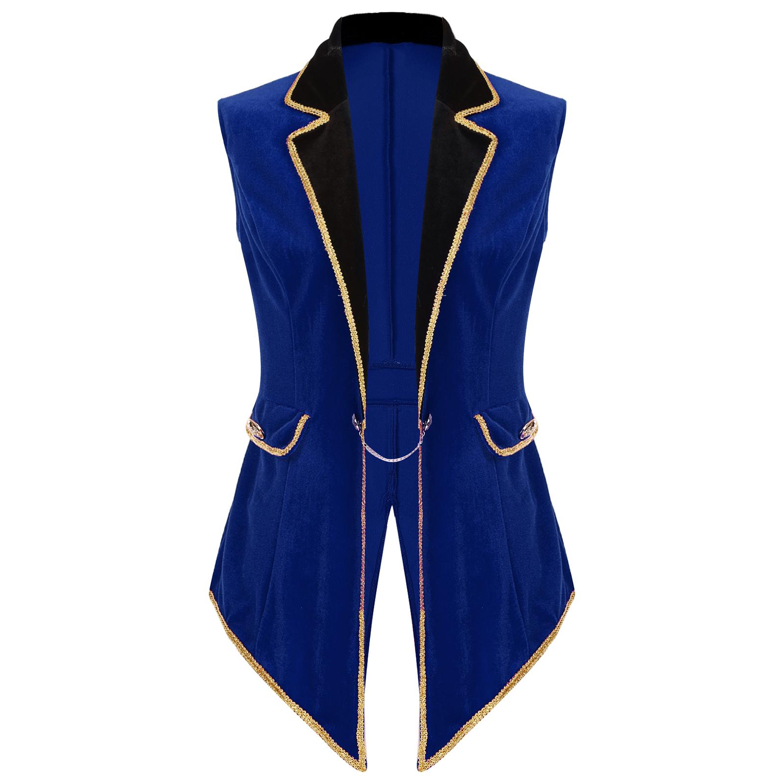 

Женский готический фрак-пиджак, стимпанк, викторианский плащ, униформа для выступлений M синий