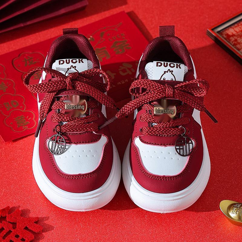 2026 Kids' Waterproof Winter Leather Sneakers: Velvet-Lined, Trendy, for Toddlers & Young Children.