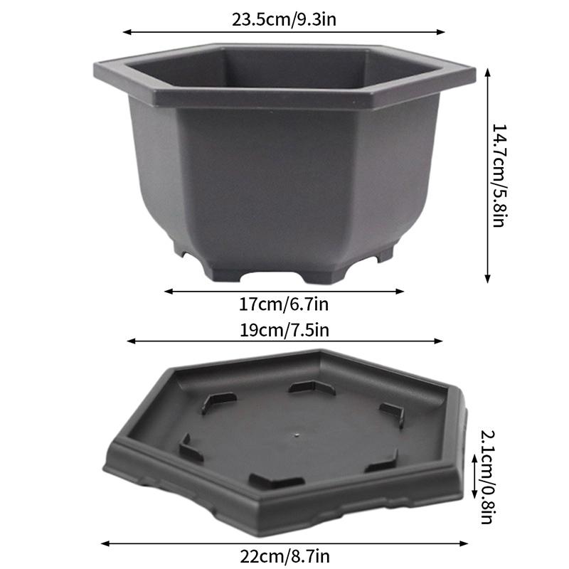 Bonsai Pot Imitation Purple Clay Flowerpot Plastic Plantpot Landscape Succulent Pot Garden Planter Gardening Macetas Para Planta