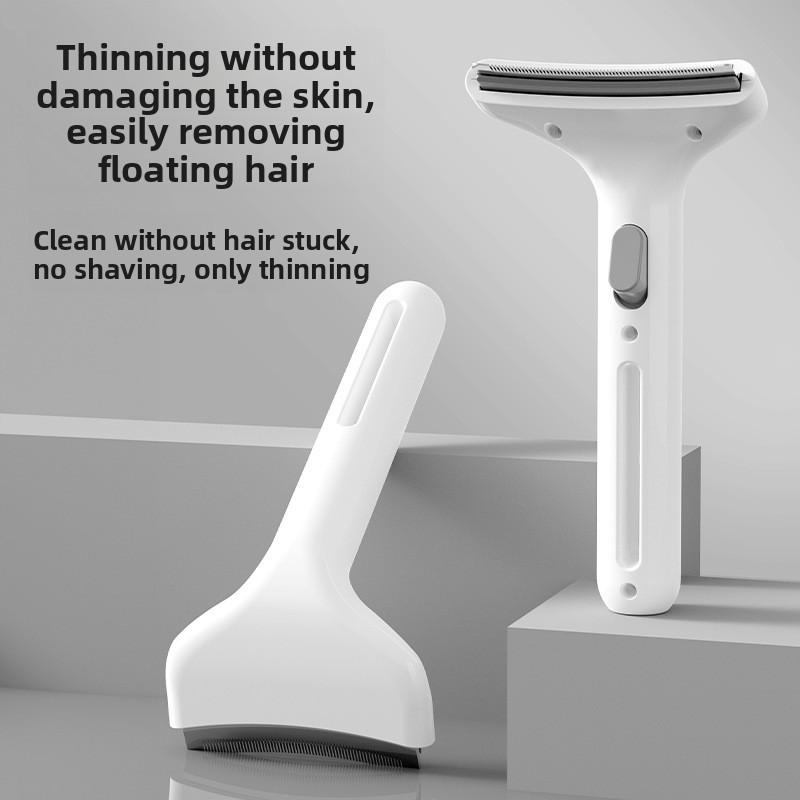 Pet Hair Thinning Comb Curved Blade Deshedding Brush Dense Teeth Grooming Tool For Dogs Cats Loose Fur Removal белый