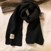 Solid Color Neck Warmer Thickened Winter Scarf Fashion Warm Scarf  Winter
